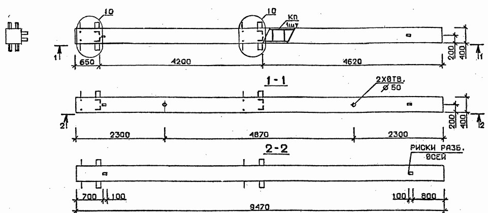 Колонна 3КБ 42.95-1-с Серия 1.020.1-2с/89